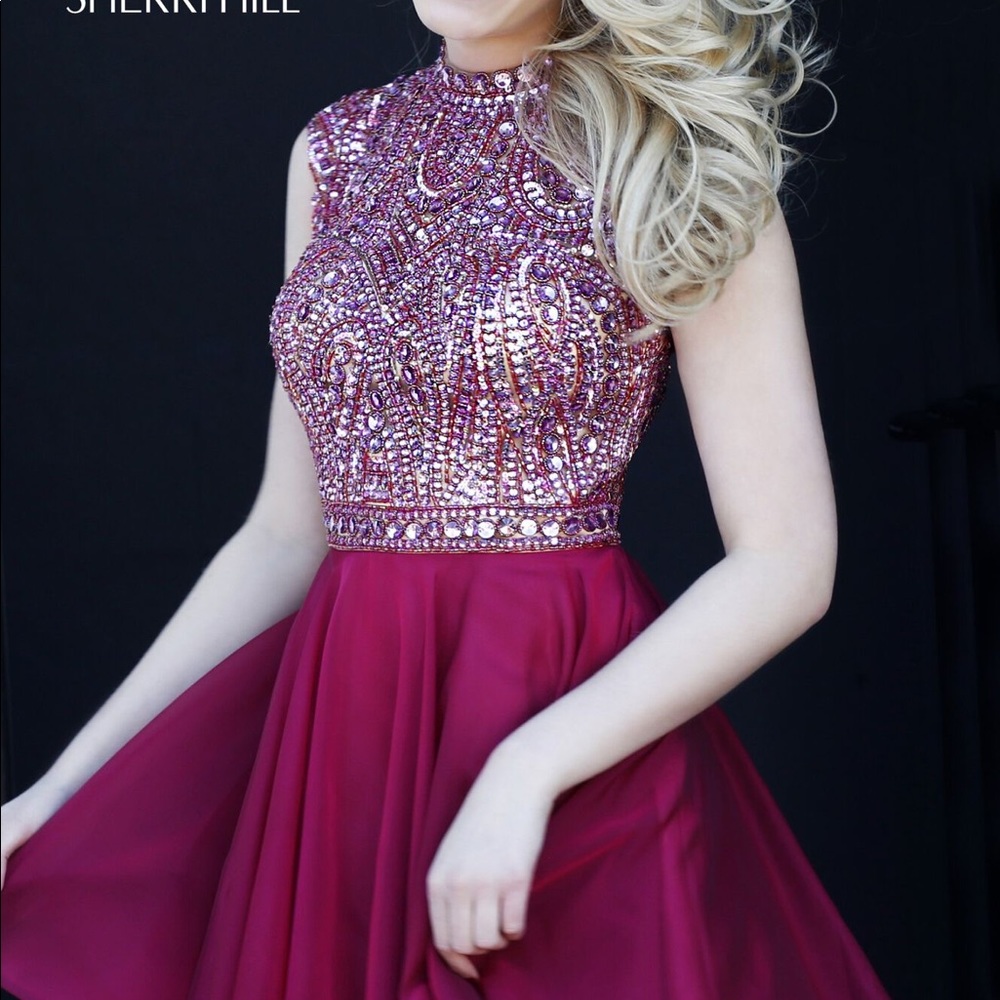 Sherri Hill Short Dress Ruby Size 6